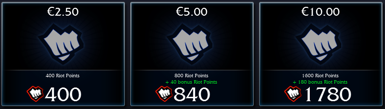 league riot points price